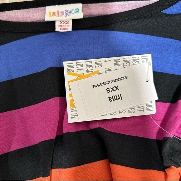 LulaRoe Irma Mid-Sleeve Stretchy High-Low Tunic Top Loose Fit Modest XXS -00-0 - Picture 3 of 13